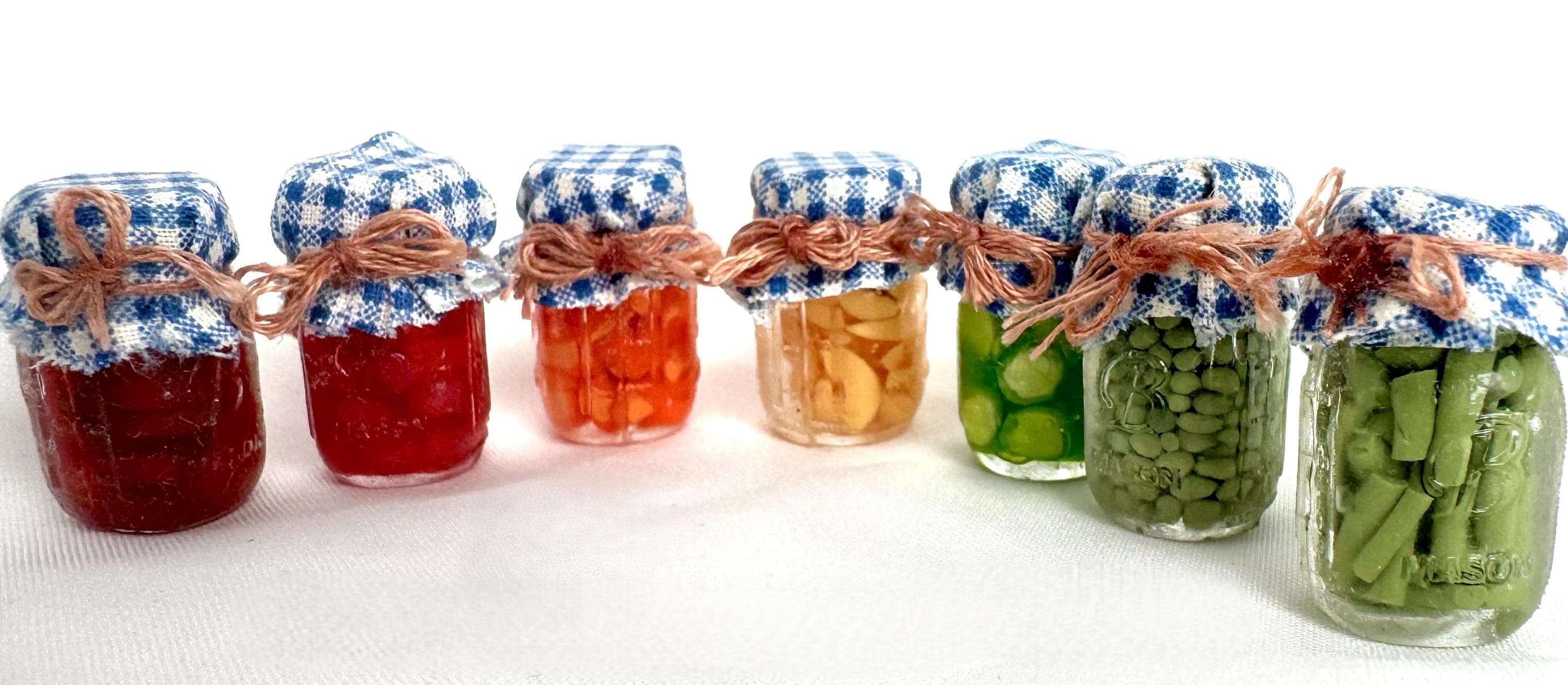 Dollhouse Miniature Jars of Preserved Foods