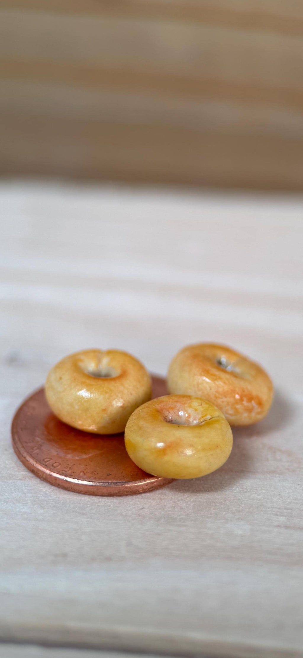 1:12 Scale Dollhouse Plain Bagels